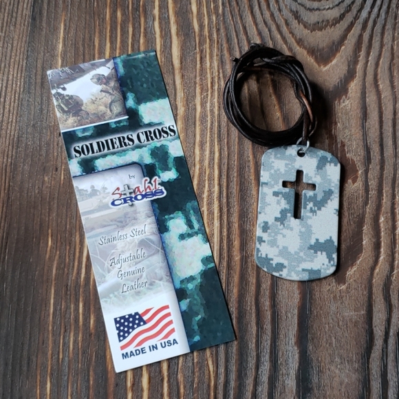 Stahl Cross ~ Soldiers Cross Army ~ Dog Tag - Picture 1 of 3